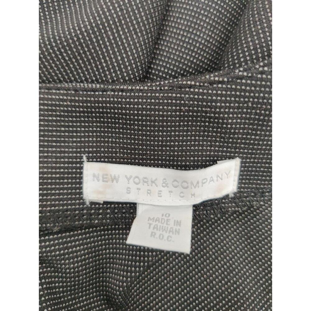 NEW YORK & COMPANY Womens Size 10 Grey Sheath Dress 3/4 Sleeve Piping - Picture 7 of 11